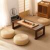 Floor, outdoor, futon, cushion, ancient style, Chinese-style straw mat, meditation, round bay window, meditation