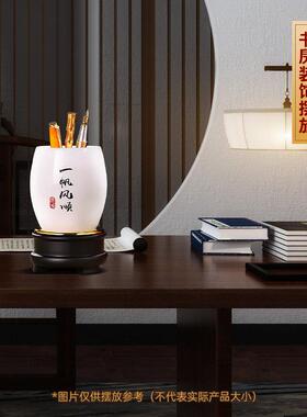 一帆风顺琉璃笔筒摆件送老师老板办公室桌面实用装饰高档商务礼品