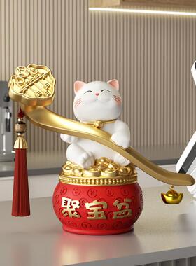 称心如意招财猫摆件发财猫2025新款开 业大吉礼物前台高档乔迁礼