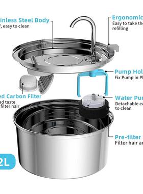 Cat Water Fountain Automatic Sensor Circulating Cat Dog Wate