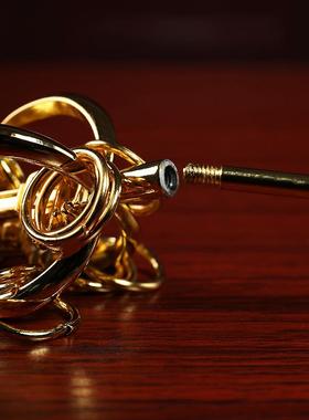 铜禅杖配件地藏王菩萨法杖佛像手持锡杖地藏法器小饰品摆件