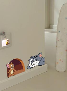 猫和老鼠门洞踢脚板贴纸有趣的墙面装饰画角改造遮丑儿童房间布置
