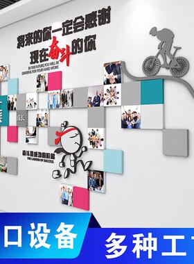企业文化墙定制公司形象背景展示墙贴员工团队风采照片墙设计制作