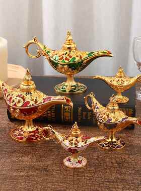 阿拉神灯创意复家古居金摆件装圣诞属生日小礼品丁饰品
