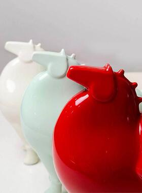 陶瓷唐马摆件唐富贵创意家居装饰桌面高级工艺品书房客厅风水镇宅