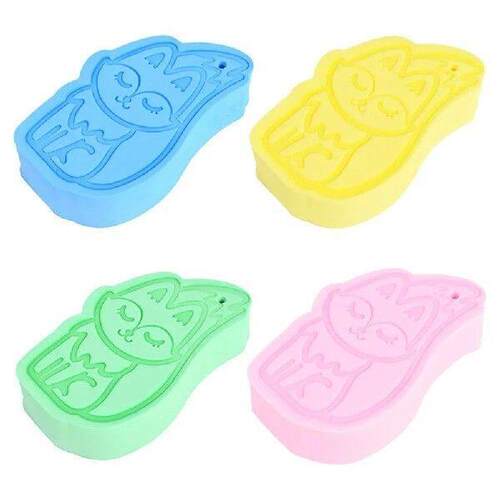 4pcs Baby Bath Sponges Exfoliating Body Scrubber Gentle - 图0