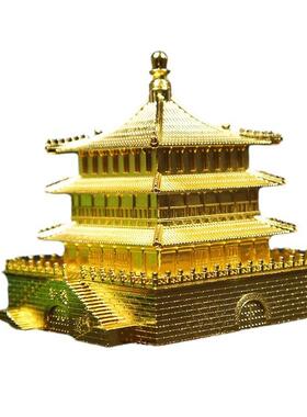 工艺品古建筑钟楼模型合金制造中国西安旅游纪念礼品摆件家居装饰