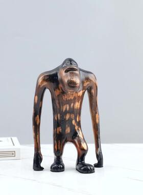 现代简约象树书脂长臂2179猩猩动物雕塑摆抽件房酒店电视柜家居饰