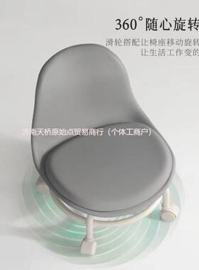 带轮子小凳子美缝轮滑矮凳带娃学步旋转椅子移动小凳子万向轮凳子