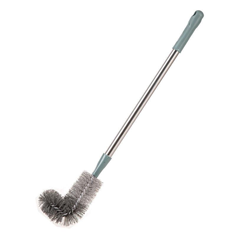 Steel ball brush long handle toilet brush household no dead angle toilet brush squat toilet 2026 new right angle cleaner