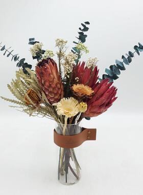 进口干花天然真花永生花ins风简约轻奢干花花束客厅摆设装饰摆件