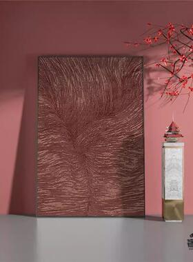 新中式红色抽象线条高级感艺术卧室客厅装饰画玄关壁画竖版挂画
