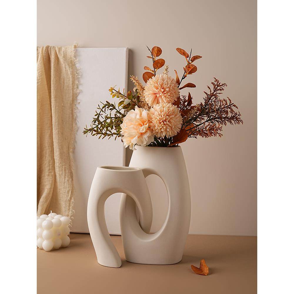 贝汉美创意陶瓷花瓶轻奢摆件高级感客厅餐桌干花侘寂风艺术装饰品,淘宝优惠券,粉丝福利购,淘宝优惠卷