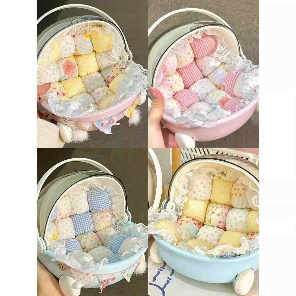 手提桌面摇篮收纳盒子棉花娃娃可爱宿舍好物零食筐bjd ob11婴儿车,淘宝优惠券,粉丝福利购,淘宝优惠卷