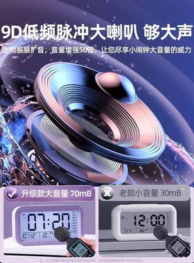 自动夜光电子时钟数字钟表桌面台式卧室智能闹钟感光显示背光常亮