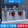 Face Qigong wing gate person recognition temperature measurement access control attendance system swipe rounded corner wing gate card system real-name identity gate machine one