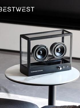 博西家居 创意亚克力金属高档音箱摆件 样品间办公室书架装饰品