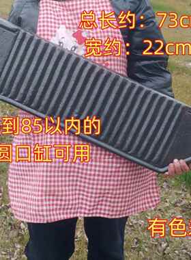 古法鱼缸流水配件天然实木碳化防腐流水板生态养鱼流水摆件置物板
