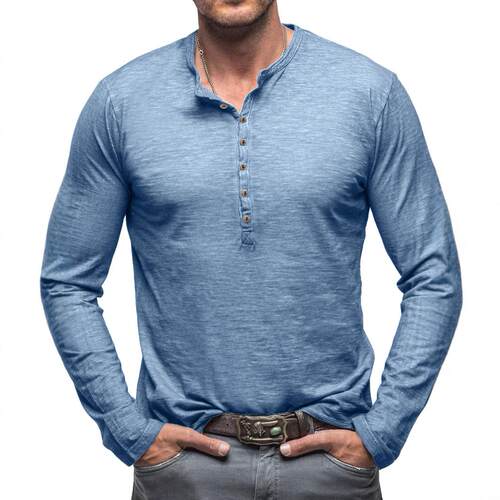 Men's long sleeved t-shirt men's top trendy - 图1