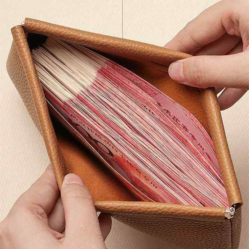 弹片收纳包自动封口现金存钱包简约手抓包商务长款票夹大钞零钱包,淘宝优惠券,粉丝福利购,淘宝优惠卷