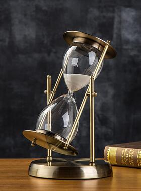 时间旋转沙漏计时器摆件 创意生日礼物 客厅酒柜办公桌家居装饰品