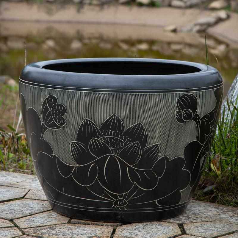 庭院大缸景德镇陶瓷鱼缸水缸 养荷花碗莲睡莲盆乌龟缸酒店甲鱼缸,淘宝优惠券,粉丝福利购,淘宝优惠卷