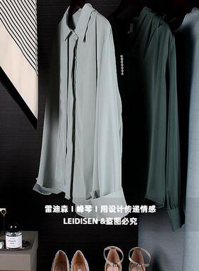 绿色系样板房间衣帽间主卧室衣柜软装饰品衣服鞋子包陈列套装摆件
