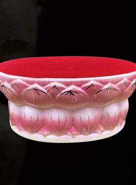 佛像底座观音菩萨陶瓷莲花座台供奉供佛圆形摆件垫高神像底座托架