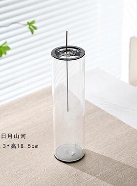 香意熏炉香插倒挂香器创檀ZQV线香香炉方形玻璃接灰家居瑜伽摆器