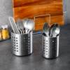 Stainless steel chopstick tube draining cutlery cage kitchen spoon chopsticks cutlery storage tube storage rack chopstick cage bamboo skewer straw bucket