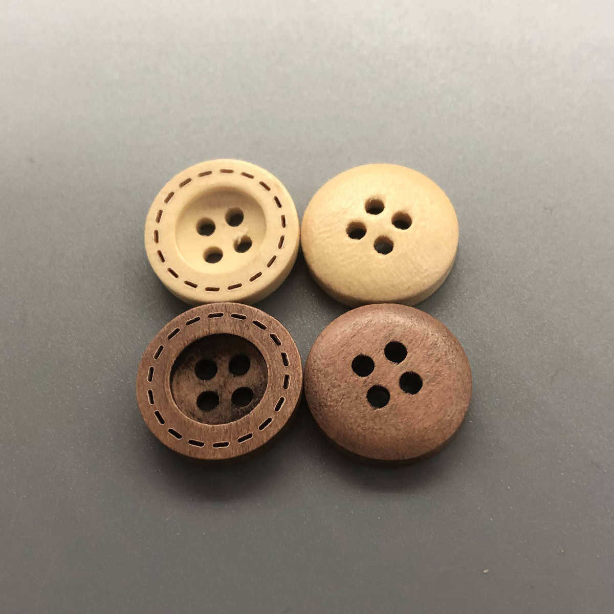 现货批发天然木头扣宽边虚线木质纽扣圆形四眼装饰扣儿童木质扣,淘宝优惠券,粉丝福利购,淘宝优惠卷