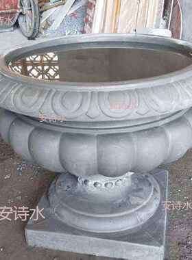 新款圆花盆模具底部灌浆圆形大号特大号盆景水泥制品塑料欧式模型