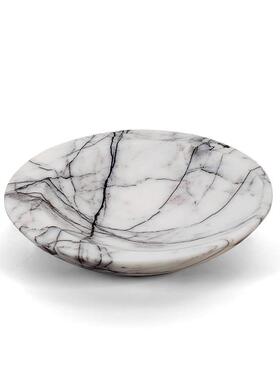 中法式意式大理石形软果盘摆古件客厅茶几桌面干圆果收ES-A6429纳