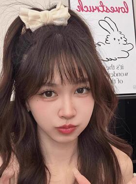 Bow hair accessory for buns, small claw clips for women's hi