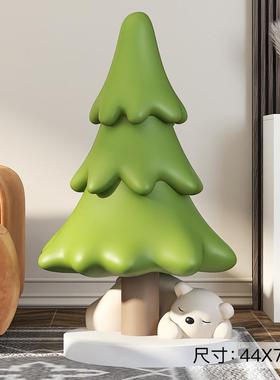 高档圣诞树地落摆件客视厅电乔柜沙发旁家居装饰品熊开业迁圣诞节