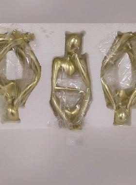 北欧托腮思考人物摆件家居客厅电视柜酒柜办公室桌面装饰品工艺品