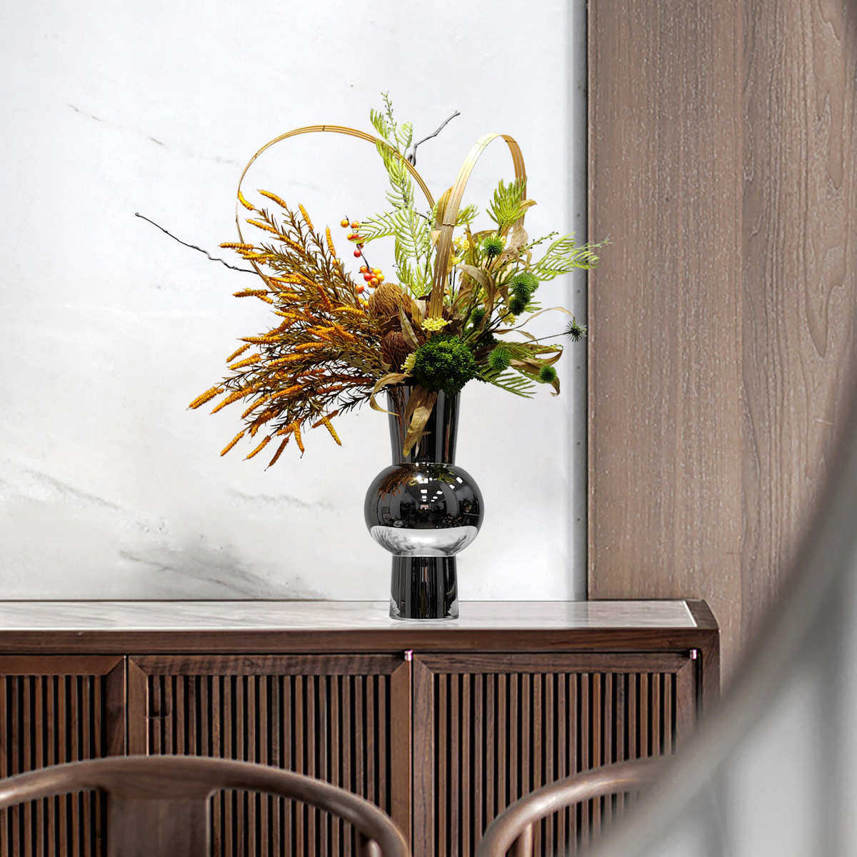 简约现代客厅仿真花高端摆件家居餐桌花艺样板间酒店茶几假花摆设,淘宝优惠券,粉丝福利购,淘宝优惠卷