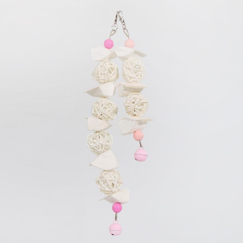 墨鱼骨玄凤虎皮牡丹鹦鹉补钙磨牙用品用具鸟食仓松鼠吊串啃咬玩具 - 图0