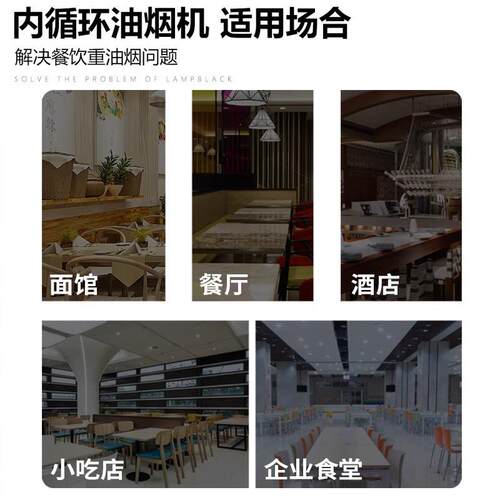油烟净化一体机商用低空直排无管道内循环抽油烟机大吸力净化设备 - 图2