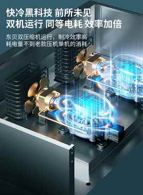 三阶梯双温展示柜冷藏保鲜柜烧烤海鲜商用冷冻冰柜凉菜串串点菜柜