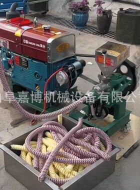 2026新款双缸静音款五谷杂粮膨化机 汽油绿豆爆米花机 省油噪音小