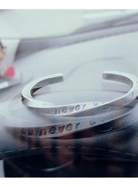 正品全工制男人的首饰 简单手 手粗暴 订制 维京定战镯 纯银银镯