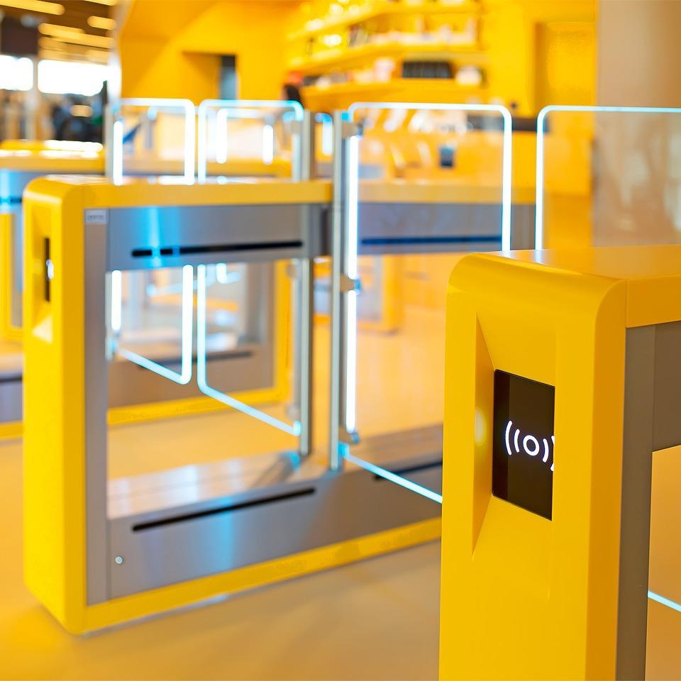Anti-collision intelligent swing gate pedestrian gate entrance face recognition all-in-one attendance access control entry and exit door machine gate machine
