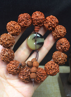 金刚菩提手串牛骨蜜蜡五瓣菩提子