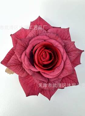 曼塔玫瑰欧式仿真花头 假花簪花发夹发饰头饰鸭嘴夹侧边夹