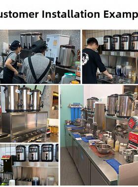 水吧台商用奶茶店设备全套不锈钢冷藏开槽工作台雪克沙拉操作台