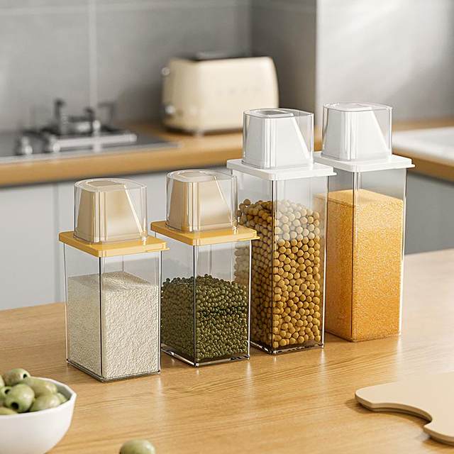 Grain and grain sealed jar dried fruit storage box food grade plastic kitchen storage jar bean jar moisture-proof sealed jar