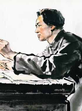 不灭的明灯革命战争国画办公室会议厅壁画企业展厅走廊装饰画S929