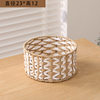 Desktop storage box with lid, household debris rattan storage basket, dormitory hair accessories storage box, facial mask storage basket