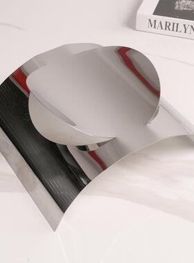 简约创意不锈纳钢水果盘装饰家居MYZ客厅桌茶轻几奢摆件餐收托盘